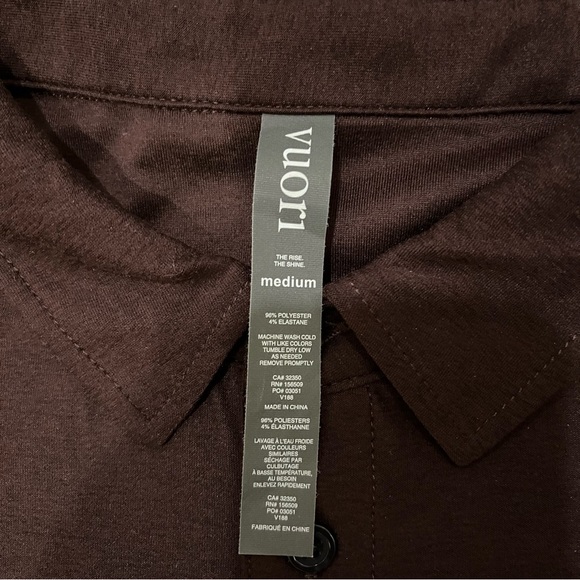 Vuori Men’s Strato Tech Polo Shirt - Dark Red Medium - Picture 4 of 4